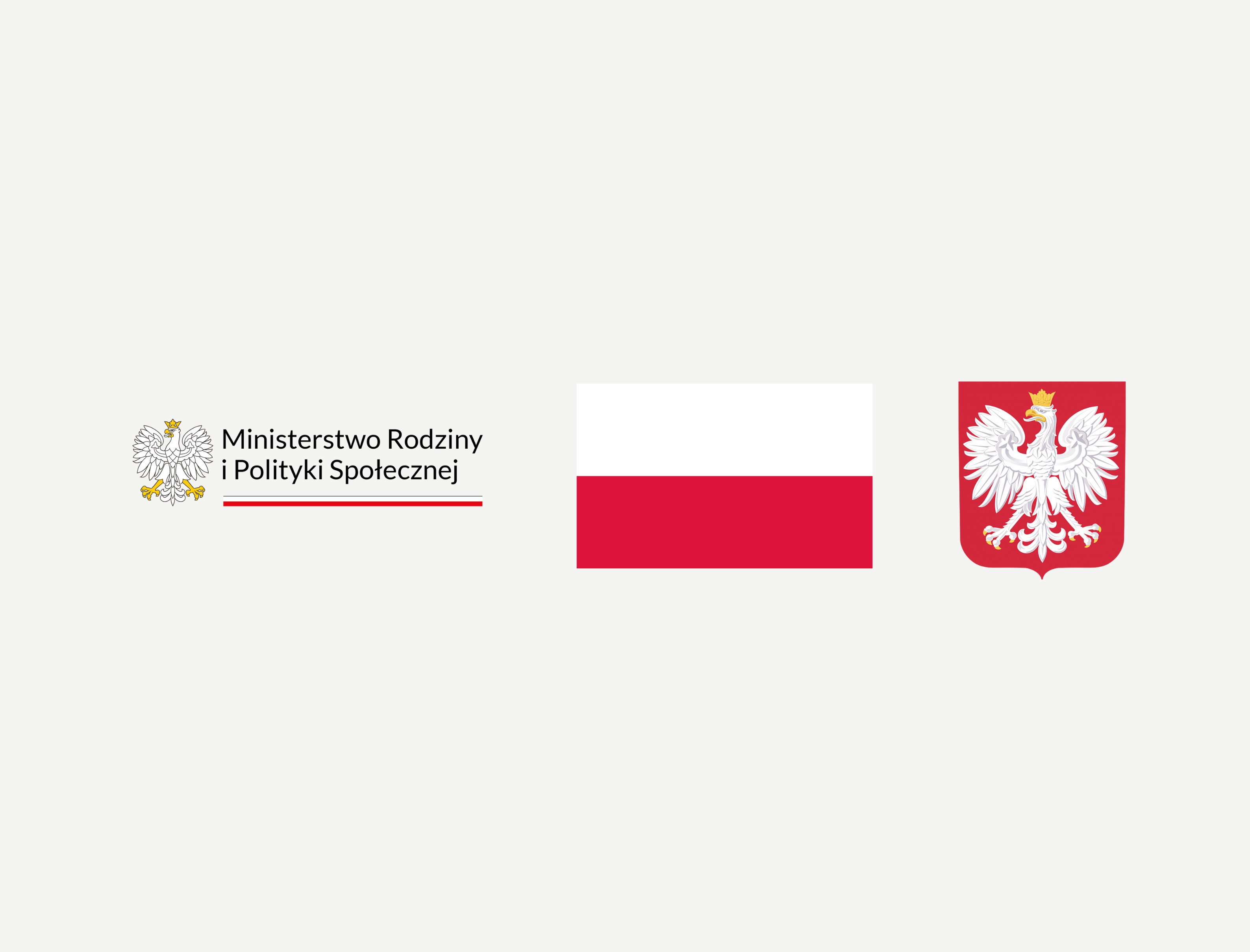 Logo MRiPR, flaga Polski, godło Polski