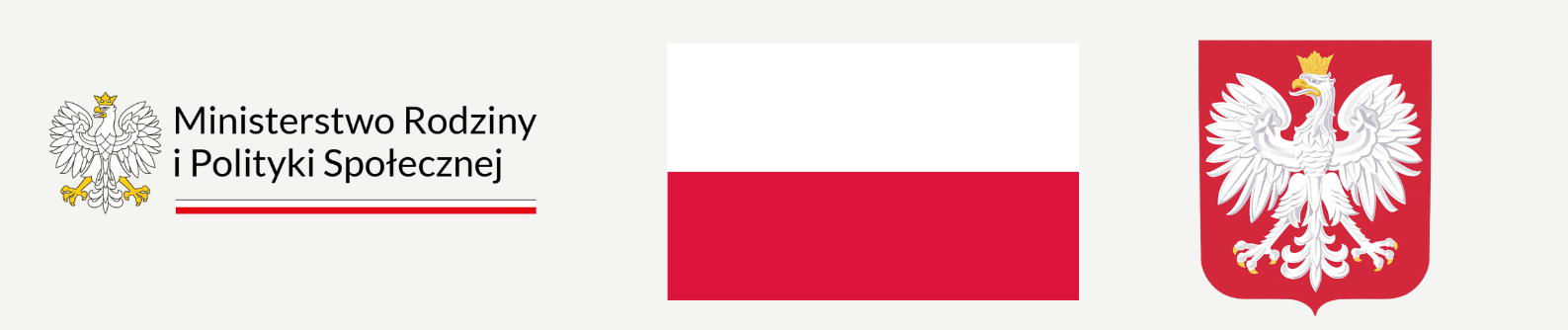 Logo MRiPR, flaga Polski, godło Polski