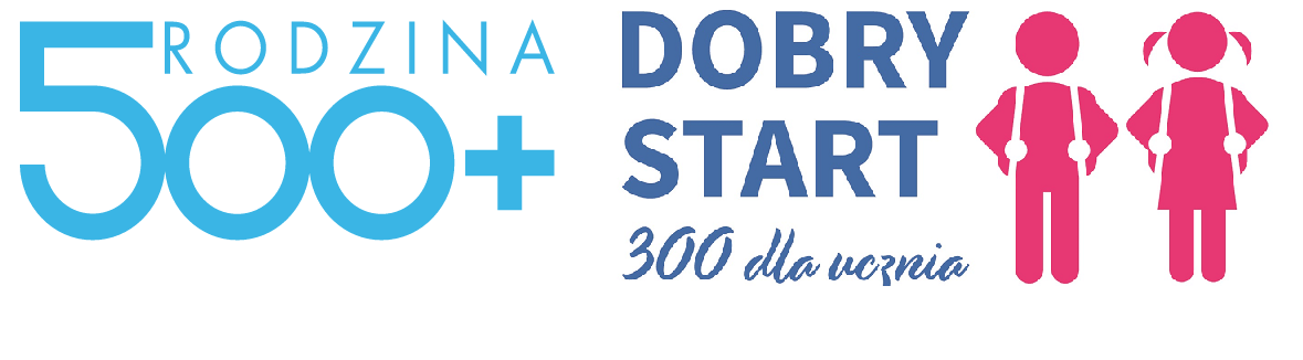 Logo programu 500+ oraz programu Lepszy Start