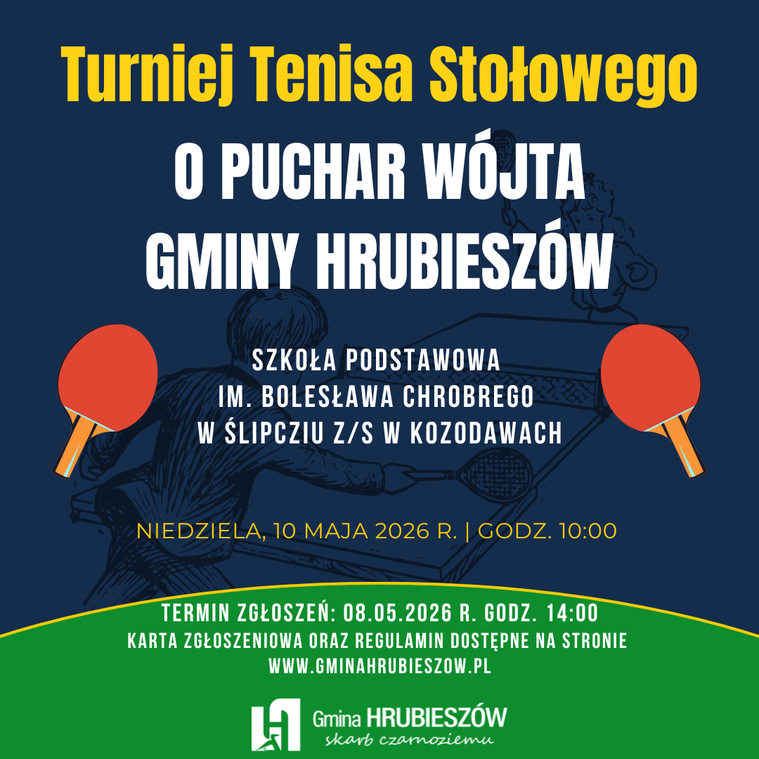 Turniej Tenisa Stołowego o Puchar Wójta Gminy Hrubieszów