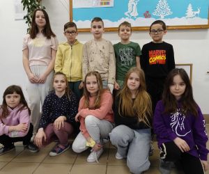 Uczniowie uczestniczący w konkursie