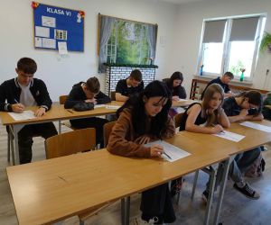 Uczniowie podczas konkursu