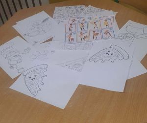 kolorowanki z pizzą