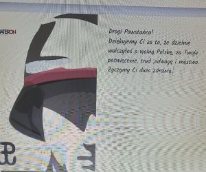 Kartka dla Powstańca z podziękowaniem od uczniów naszej szkoły