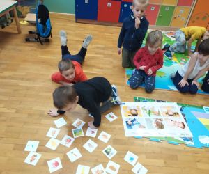 chłopiec wybiera produkty, które są zdrowe