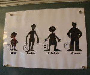 Obrazek „Sieciaków’- Kłamacz, Bełkot, Kradziej,
Śmieciuch