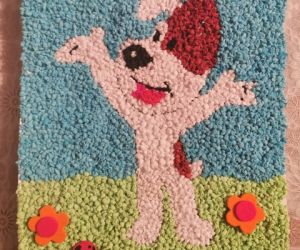 Rysunek dziecka, Reksio, pies, postać z kreskówki