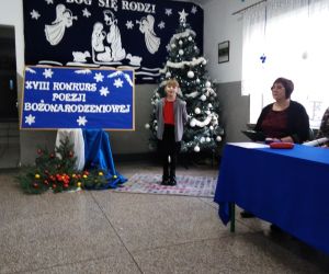 Laureatka w trakcie prezentacji