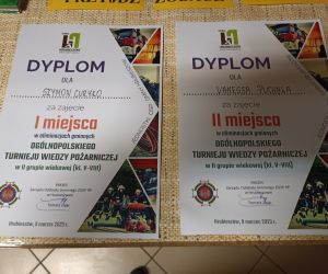 Dyplomy zwycięzców konkursu