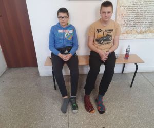 Uczniowie z klasy VIII