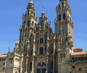 Fasada Katedry w Santiago de Compostela w Hiszpanii