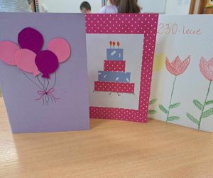 Kartki wykonane przez uczniów