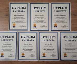Dyplomy laureatów konkursu ogólnopolskiego