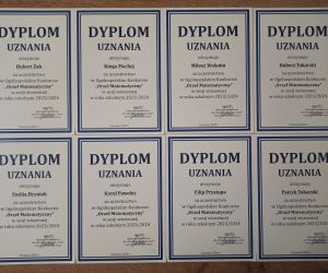 Dyplomy uczestników konkursu
